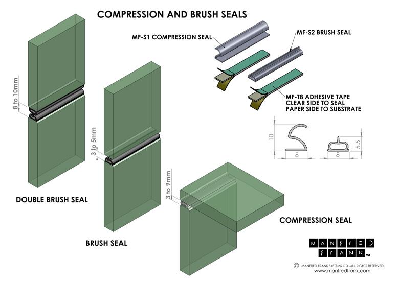 Compression Seal Brush Seal Adhesive Tape ANGUTEC Accessories